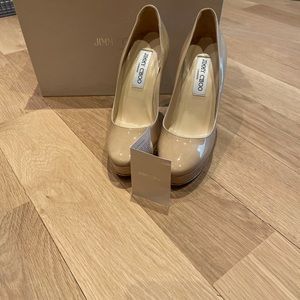 Jimmy choo patent leather platform heels